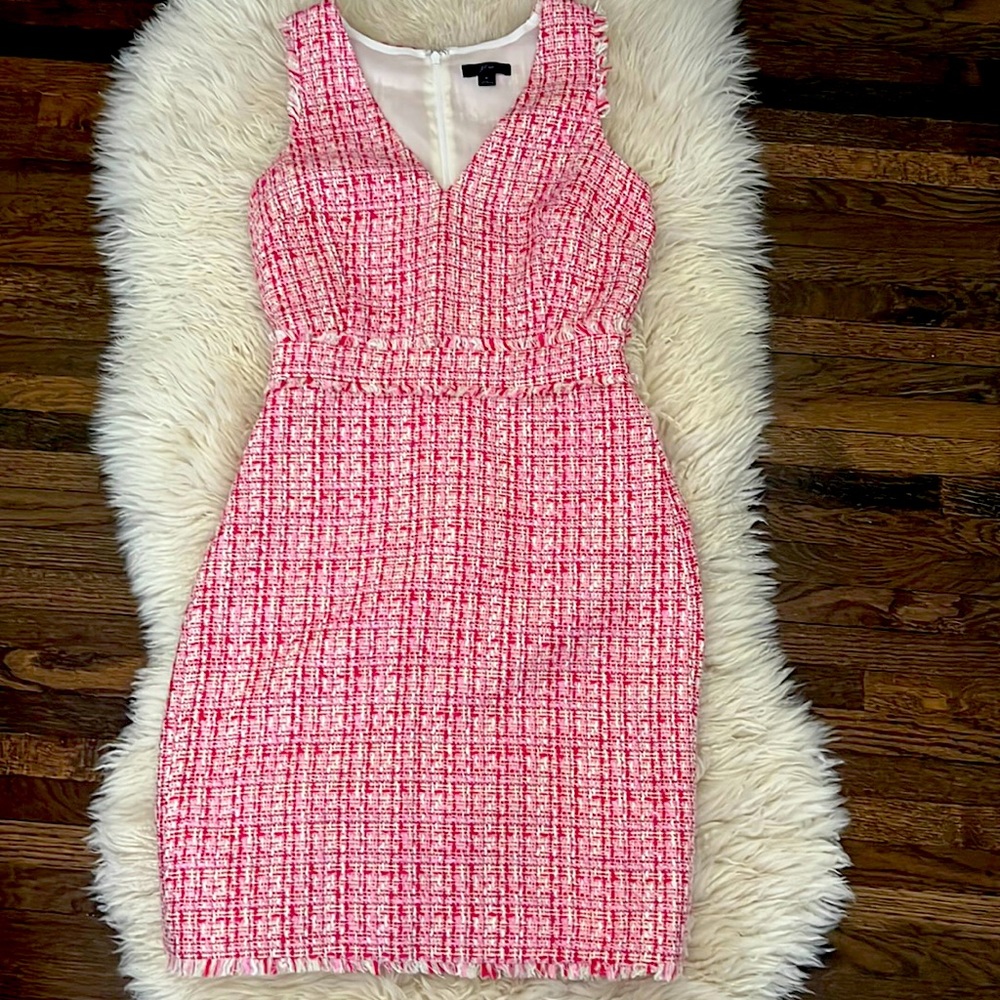 Tweed pink Jcrew dress, worn once!